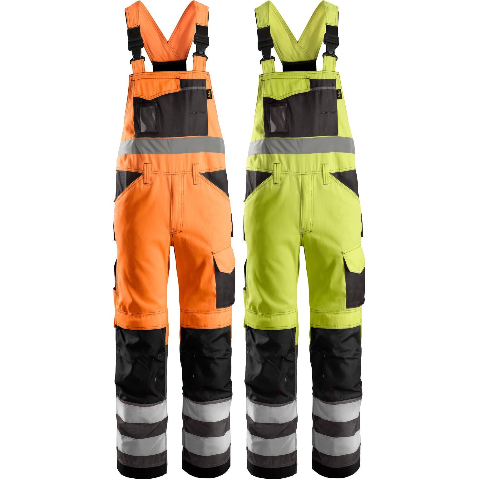 Snickers Salopette High Vis classe orange haute visibilité/noir